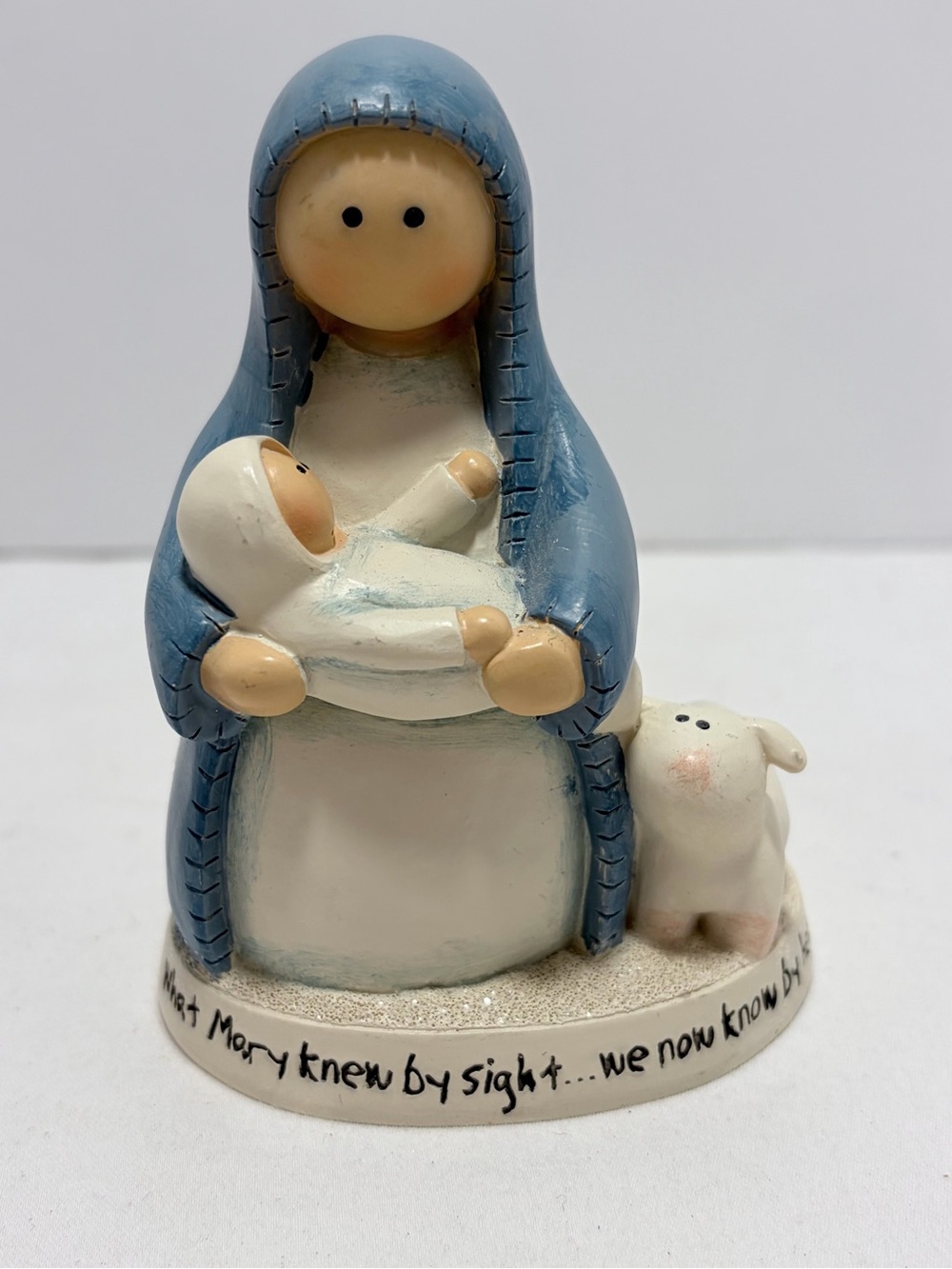 “What Mary Knew by Sight... We Now Know by Heart" Mary & Jesus Resin Figurine